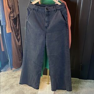 Ann Taylor high rise Dark Gray Wide-Leg Trouser Jeans